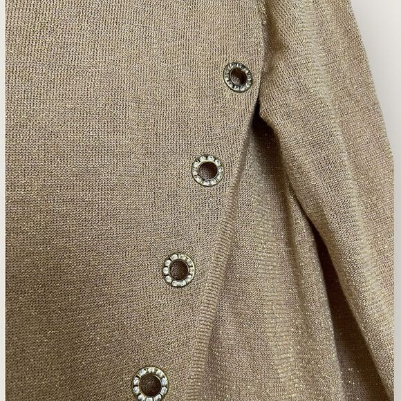 Long sleeves gold color blouse size Medium - Picture 5 of 7